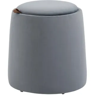 Homcom 2-in-1 Ottomane Sitzhocker inklusive Stauraum abnehmbaren Deckel Grau