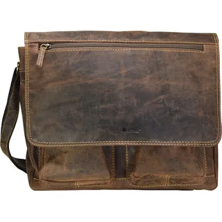 GREENBURRY Vintage Messenger Leder 35 cm brown