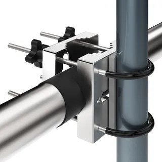 4smile Sonnenschirmhalter aus Metall, Sonnenschirm Balkon Halterung Edelstahl flexibel balkonklammer