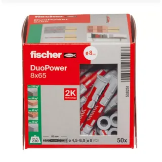 Fischer Duopower Universaldübel 8 x 65 50 Stück