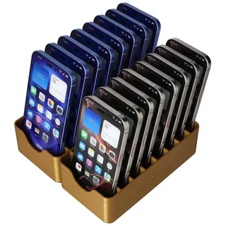 Feldherr Smartphone-Parkplatz Aufbewahrungsbox für bis zu 16 Handys - Handy-Garage und Halter für Klassenzimmer, Büros und Seminare - für alle gängigen Smartphones Sofort einsatzbereit