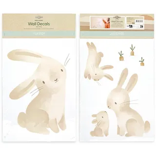 Little Dutch WD340023 Wandsticker/Wandaufkleber Baby Bunny - Newborn Naturals