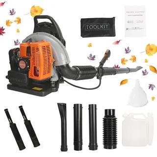 Shienfir 1 Set Laubbläser 2-Takt Motor Rucksack Schneefräse Mehrzweck 63 Kubikzentimeter Outdoor Hohe Intensität Schneefräse Orange