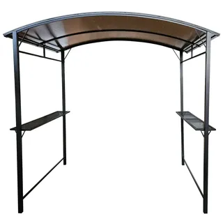 Grillpavillon aus Stahl, ca. 228 x 150 x 228 cm - Anthrazit