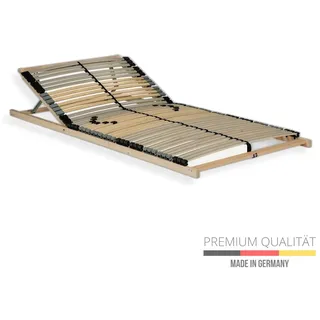 Sleepneo Lattenrost 140x200 cm – Verstellbares Kopfteil 42 Latten 7-Zonen Belastbar bis ca. 140 kg Birkenschichtholz Selbstmontage Made in Germany