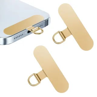 flintronic Handykette Universalpads, 2 Stück Handy Handykette Pads mit Metallring, Telefon Halteband Patch, Edelstahl Multifunktionales Handy Lanyard Pads, Handykette Pads für die Meisten Smartphones