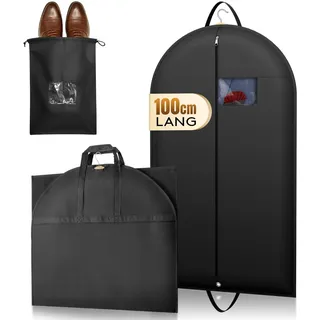 Lifewit Kleidersack, Kleiderschutzhülle 120 GSM Materialstärke mit Schuhsack für Anzug, Blazer, Kostüm, Premium Anzugtasche für Reisen und Aufbewahrung 100 x 60 cm, 1 Stück
