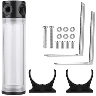 VBESTLIFE Wasserkühlbehälter, 190 mm / 240 mm / 300 mm / 400 mm * 50 mm Durchmesser POM-Zylinder-CPU-Wasserkühler-Reservoirsystem Kühlkörper-Kit für PC-Computer(190mm)