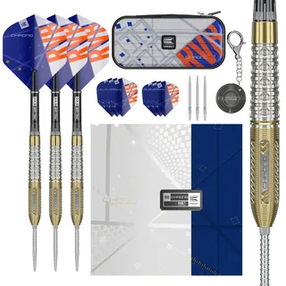 Target Darts Raymond Van Barneveld Chrono Swiss Point Steeldarts, 95% Tungsten Dart Set, 23G | Enthält Dart Case Takoma Wallet, Extra Dart Flights, Swiss Dart Points Dartspitzen & SP Tool