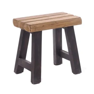 DESIGN DELIGHTS SITZHOCKER Graubraun, Holz, 42x41x29 cm, Wohnzimmer, Hocker, Sitzhocker