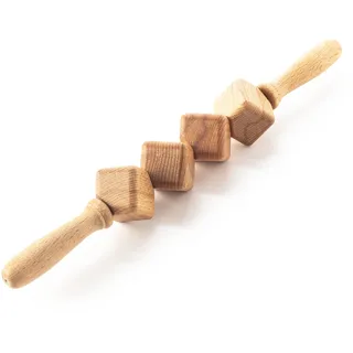 TUULI Anti Cellulite Massagegerät Massageroller mit Griff Maderotherapie Roller aus Holz