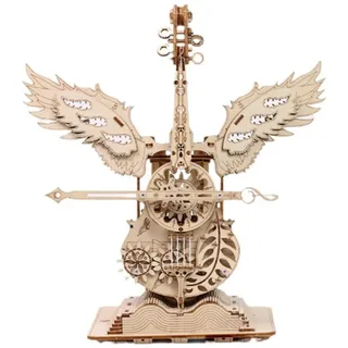 BuildCubes 3D Holzpuzzle Erwachsene, Mechanische Übertragung Cello Spieldose 3D Holz Puzzle Modellbausatz Spieluhr, 169PCS Steampunk 3D Puzzle Holz Musikbox, Spielzeug Geschenk -KIT