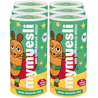 mymuesli Die Maus Apfel-Banane-Müsli Bio 340 g, 6er Pack