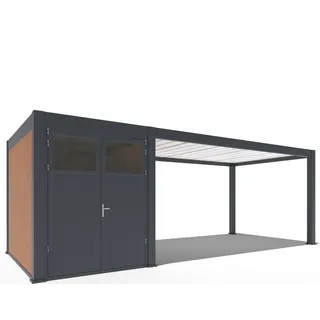 Weide Carport Voll-Alu, ca. B720/H255/T300 cm