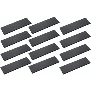 Novaliv 12x Schieferplatten I rechteckig I 30x10x0,4 cm I Sushi Deko Servierplatten lang Schieferplatten Untersetzer Tischplatz