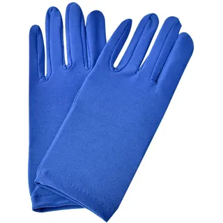 Wilitto Stretch-Handschuhe, Milchseide, Satin, Stretch-Handschuhe, kurze Fotos, Requisiten Blau Einheitsgröße