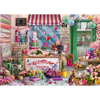 Ravensburger Erwachsenenpuzzle 1000 Teile - Der kleine Blumenladen