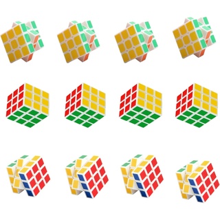 Mini Zauberwürfel 3x3x3 Speed Cube Set, Cube Puzzle 12 Stück Mini Würfel, Zauberwürfel Original Speedcube Stickerless, Kinder Geduldspiel, Cube Spielzeug für Kinder Erwachsene