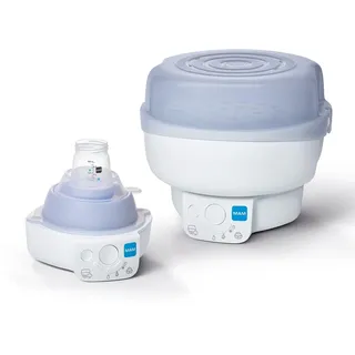 MAM Elektrischer Sterilisator und Erwärmung von Express-Flaschen, Kapazität für bis zu 6 Flaschen, Lieferumfang: 1 Anti-Kolik-Flasche 160 ml und Original-Schnuller Start 0-2 Monate