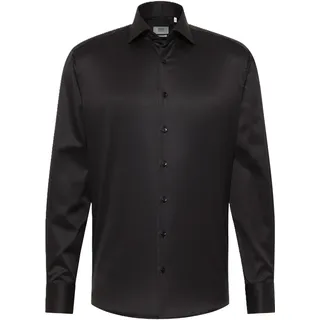 Eterna Modern-Fit Luxury Hemd Schwarz 39
