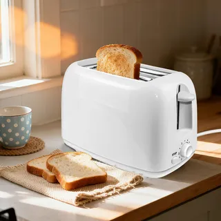 Automatik-Langschlitztoaster, Edelstahl, 2 Extra-breite Schlitze, 1400W Leistung, mit Brötchenaufsatz, Vertikaler Toaster mit Großen Röstkammern