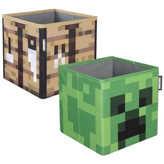 Phoenix Group Minecraft Aufbewahrungsboxen aus Stoff, 2 Stück