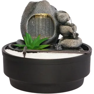 Dehner Polyresin-Zimmerbrunnen Korali, mit LED-Beleuchtung, ca. H21 cm
