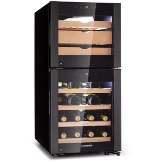 Klarstein El Dorado 89 Käse & Weinkühlschrank 2 Zonen Touch 89L LED Schwarz