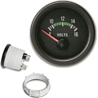 JOM Car Parts & Car Parts GmbH Zusatzinstrument, Youngtimer, Volt, schwarz, Ø52mm