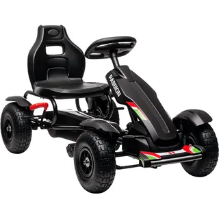 Homcom Gokart Tretfahrzeug mit Handbremsen verstellbarem Sitz,