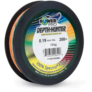 Power Pro Depth-Hunter Multi Colour 300m - geflochtene Angelschnur mehrfärbig