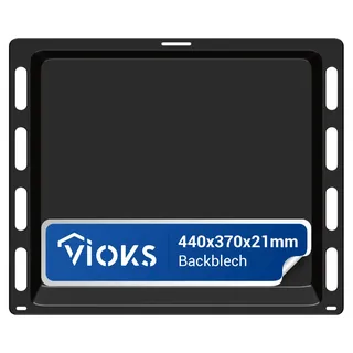 VIOKS Emailliertes Backblech Fettpfanne Backofen Ersatz für Bosch Backblech Siеmens Backofen 00666902 - Ofen Backblеch Klein 440x370x21 mm Kuchenblech für Backоfen & Baking Tray für Backоfen Herd SET