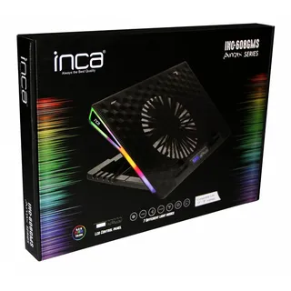 cian technology INCA INC-608GMS Notebook Kühler LCD-Bedienfeld für 13 bis 18 Zoll – Schwarz