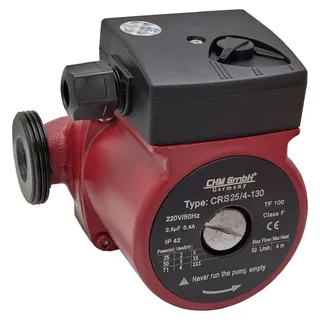 CHM GmbH 3-Stufige Zirkulationspumpe CRS25/4-130 - Rot