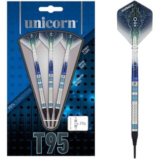 Unicorn Information System Unicorn Core XL T95 Dartpfeile mit weicher Spitze, blau, 22 g