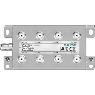 axing/skt Axing BVE 8-02X 8-Fach Verteiler 11 dB 5-1800 MHz TV Data Internet Kabelfernsehen