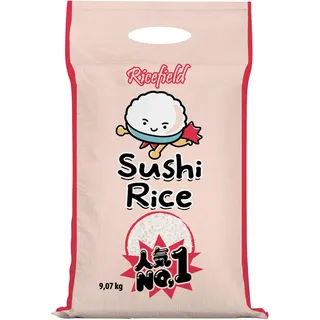 RICEFIELD Sushi Reis, Rundkorn, Japonica - 1 x 9,07 kg