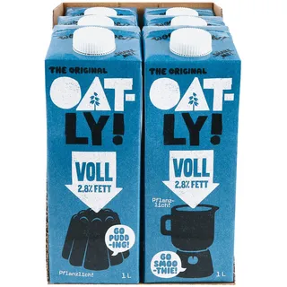 Oatly Haferdrink Voll 2,8 % 1 Liter, 6er Pack