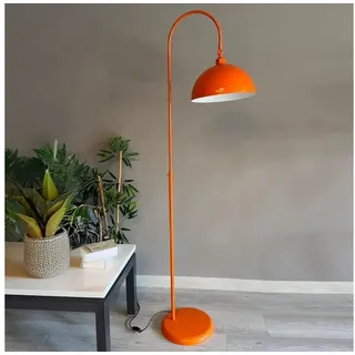 Bamyum Moderne Stehlampe aus Orange Metall mit Beweglichem Kopfteil, E27-Sockel, Moderne Stehlampe für Schlafzimmer,
