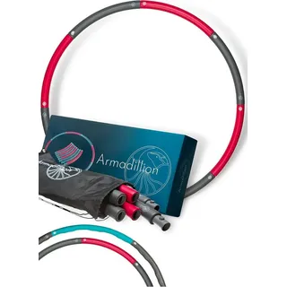 GiglioCollection Hula-Hoop-Reifen 1,2 kg, gewellt, stabil, zerlegbar, mit Praktischer Tragetasche grau