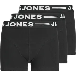 JACK & JONES JUNIOR SENSE TRUNKS 3 Pack JNR NOOS Jungen Boxershorts, 3er in Schwarz 164