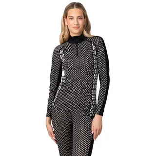 KARI TRAA Lekker Halbreißverschluss-langarm-t-shirt - Black - XL