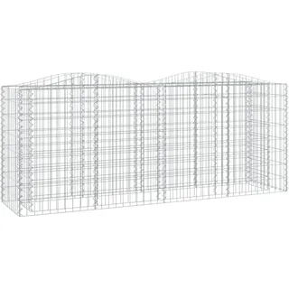 furnicato Gabionen-Hochbeet 200 × 50 × 100 cm