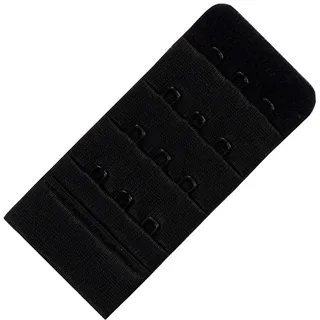Miss Perfect Bra Back Extender - BH-Verlängerung für perfekte Passform, Farben:3 Haken (4.5 cm breit) Schwarz (BK) - Einheitsgröße