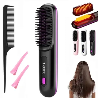 clinora bürste erfahrungen,clinora styling bürste,go brush pro für kurzes haar,stylingbürste für kurze haare,clinora kurzhaar pro,eloura berlin,locken,trocknen,tragbare,heated Hair Brush,Adjustable Te