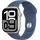 GPS 42 mm Aluminiumgehäuse silber Sportarmband denim S/M