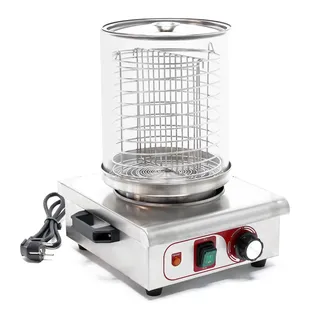 kumuj Hot Dog Gerät 350W aus Edelstahl, 260 x 280 x 355 mm, Wurstkocher Würstchenwärmer Hot Dog Maker, Gerät Wurstwärmer