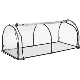 Relaxdays Folienfrühbeet, PVC, mit Tür,