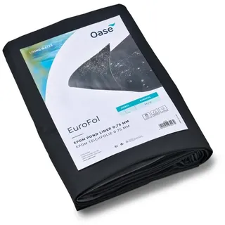 OASE 93227 EuroFol EPDM Pre-Packed 0,75 mm / 4 x 3m, Schwarz / verlegfertiger Teichfolienabschnitt, UV- und witterungsbeständig