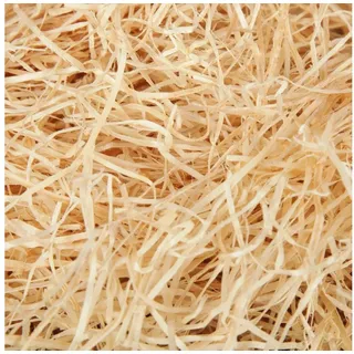 Bestlivings Bastelnaturmaterial Holzwolle, (1-tlg), 500g, Füllmaterial für Geschenkkorb, Kunststroh zum Basteln beige